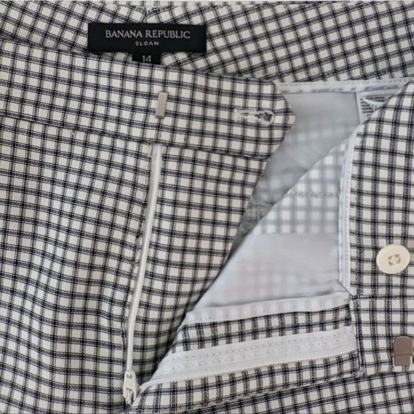BANANA REPUBLIC SLOAN pants Black and white EUC - Picture 2 of 5